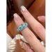 Sicily Island "Cold Wind Full Diamond Zircon Light Luxury Exquisite Unique Premium Blue Ring_ipsvogv.com