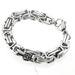 Men's 10mm Width Stainless Steel Original Color Solid Chain Bracelet_ipsvogv.com
