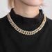 style Full Diamond Alloy 15MM Necklace Accessories Hip Hop Cuban Chain Men's And Women's Jewelry_ipsvogv.com