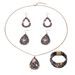 Minimalist personalized women's necklace bracelet set, fresh and sweet flower earrings design, multi-layered wristband_ipsvogv.com