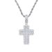 New Hip Hop Cross Pendant Inlaid With Zircon Gold And Silver Punk Style Necklace Jewelry For One Piece_ipsvogv.com