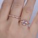 Rose Gold Inlaid Water Drop Powder Zircon Ring For Women's Wedding And Engagement Flower Accessories_ipsvogv.com