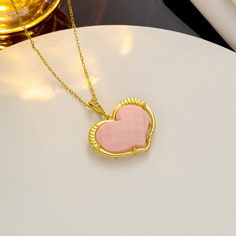 hot new multi-color optional necklace love simple personality necklace round pendant_ipsvogv.com