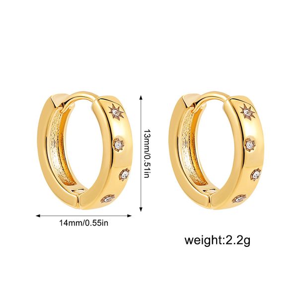 Women’s Jewelry Set Fashion Small Sun Zircon Thick Earrings Fashion Popular Niche Light Luxury Earrings Jewelry_ipsvogv.com
