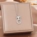 Micro Inlaid Zircon Pendant, Titanium Steel Necklace, Women's Personality, Light Luxury Leopard Accessories, Collarbone_ipsvogv.com