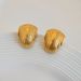 Hot Selling Real Gold Electroplated Titanium Steel Vintage Retro Vertical Grain Fashionable Earrings_ipsvogv.com