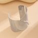 Exaggerated Metal Style Wide Face Large Bracelet Personality Niche Pleated Open Bracelet For Women_ipsvogv.com