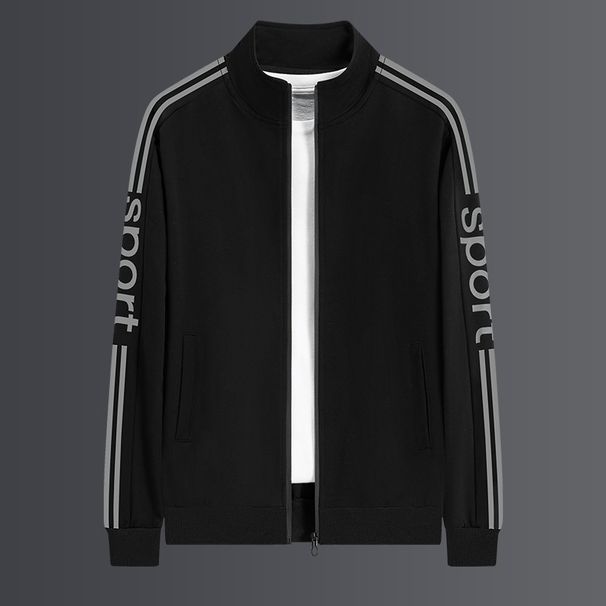 Men's Clothing sports suit men's spring and autumn sweatshirt outdoor running leisure two piece suit loose trend plus size jacket_ipsvogv.com