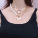 Jewelry New Copper Snake Baroque Pearl Portrait Square Necklace Women's Double Set Chain_ipsvogv.com