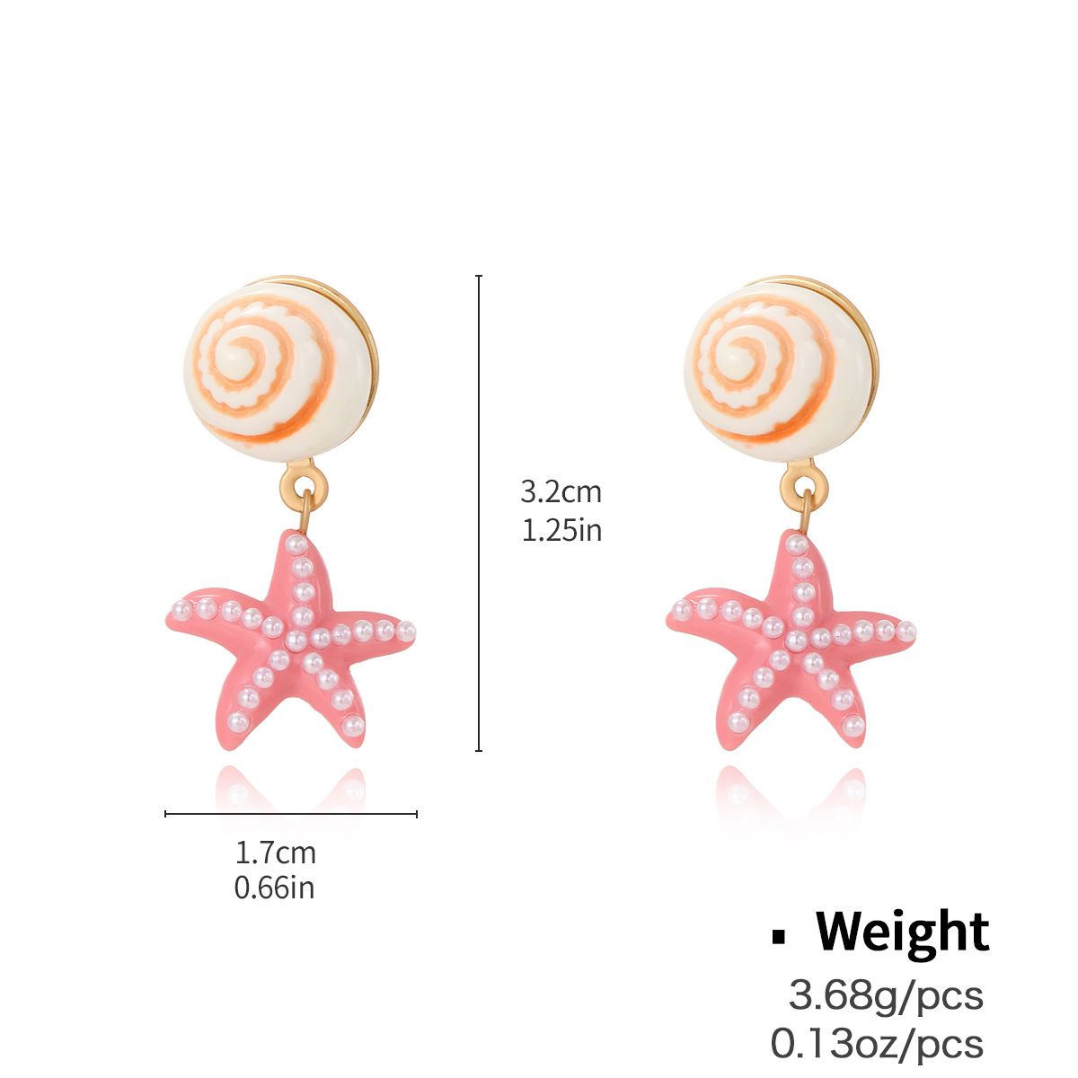 Women's Jewelry Ocean Series Pearl Earrings Fashion All Match Starfish Shell Earrings_ipsvogv.com
