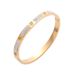 Wholesale Lady Solid Color Stainless Steel Gold Plated Zircon Bangle_ipsvogv.com