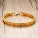 Yingqi Stainless Steel V-Shaped Double Row Men's Personality Hip-Hop Style Fashion Bracelet_ipsvogv.com