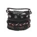 Hot Selling Men's 5-Piece Set Hand-Woven Cowhide Wax Rope Adjustable Bracelet Jewelry_ipsvogv.com