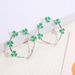 Fashion Temperament Three Leaf Clover Earrings Four Leaf Clover Oil Drop Exaggerated Earrings_ipsvogv.com