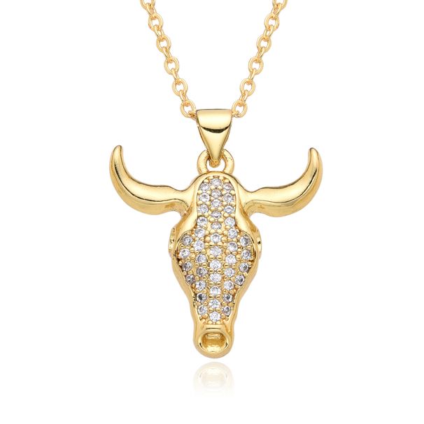 New Ins Style Hot Selling Fashion Personality Bull Head Bull Female Pendant Necklace_ipsvogv.com