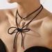 N12330 New Creative Design Small Fish Pendant Long Necklace Personalized Niche Polyester Rope Clavicle Chain_ipsvogv.com