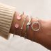 Simple And Minimalist Women's Personality Knot, Circular Ring, Diamond Inlaid Arrow Bracelet, Four Piece Set Bracelet_ipsvogv.com