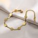 Titanium Steel For Women Simple Hip-Hop Niche Forest Style Design Round Piece Snake Bone Chain Jewelry Bracelet Set_ipsvogv.com