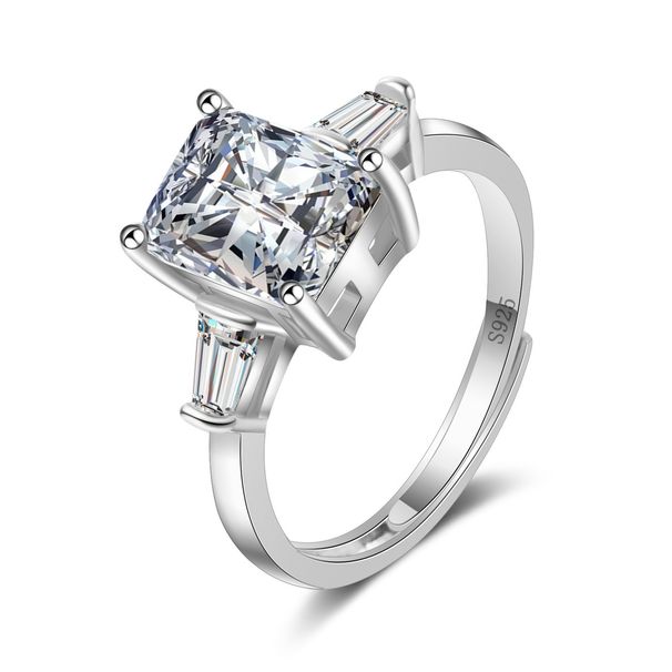Korean Version Of Sweet Accessories, Silver Plated Zircon Women's Simulated Diamond Ring, Jewelry Hot Selling Live_ipsvogv.com