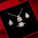 Women's Accessories Temperament Jewelry Set Diamond Double Necklace Set_ipsvogv.com