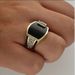 Hip Hop Style Business Black Enamel Micro Set Zircon Simulated Diamond Trendy Men's Jewelry Ring_ipsvogv.com