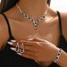 Elegant Bride Necklace, Earrings, Bracelet, Three Sets Of New Products, Simple And Trdy Claw Chain Jewelry Set For_ipsvogv.com