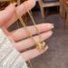Autumn And Winter New Collection, Cool Style, Fashionable Metal Double Ring Necklace, Light Luxury, High-end Niche_ipsvogv.com