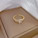 【 Real Gold 】 Square Diamond Full Zirconia Wedding With Adjustable Opening, Simple Handmade Ring, Couple's Pair Ring_ipsvogv.com