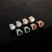 French Romantic Colored Gemstone Earrings Love Design Trendy Men S925 Silver Needle Hypoallergenic Earrings_ipsvogv.com