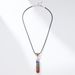 New Colorful Stone Necklace Simple Natural Stone Pendant Chain Unisex All Match Necklace_ipsvogv.com