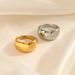 Women’s Jewelry Set Fashion Arc Stainless Steel Ring Ladies Personality All Match Exaggerated Plain Ring Real Gold Electroplated Titanium Steel Ring_ipsvogv.com