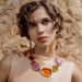 N11190 Trendy Jewelry ZA Personalized Fashion Exaggerated Geometric Resin Colored Earrings Necklace_ipsvogv.com