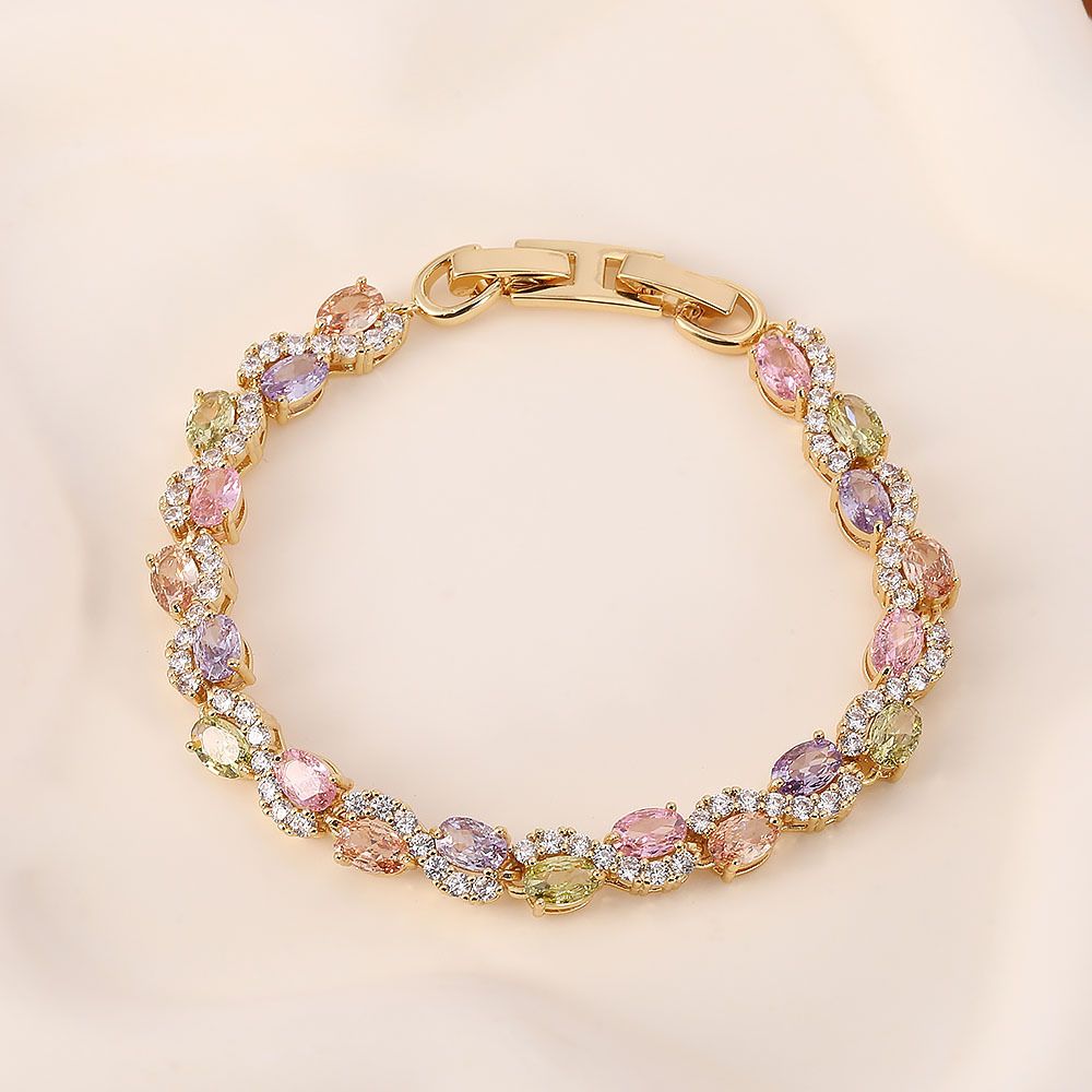 New Hip-Hop Heart-Shaped Zircon High-End Bracelet Punk Style Unisex Jewelry Accessories Price_ipsvogv.com