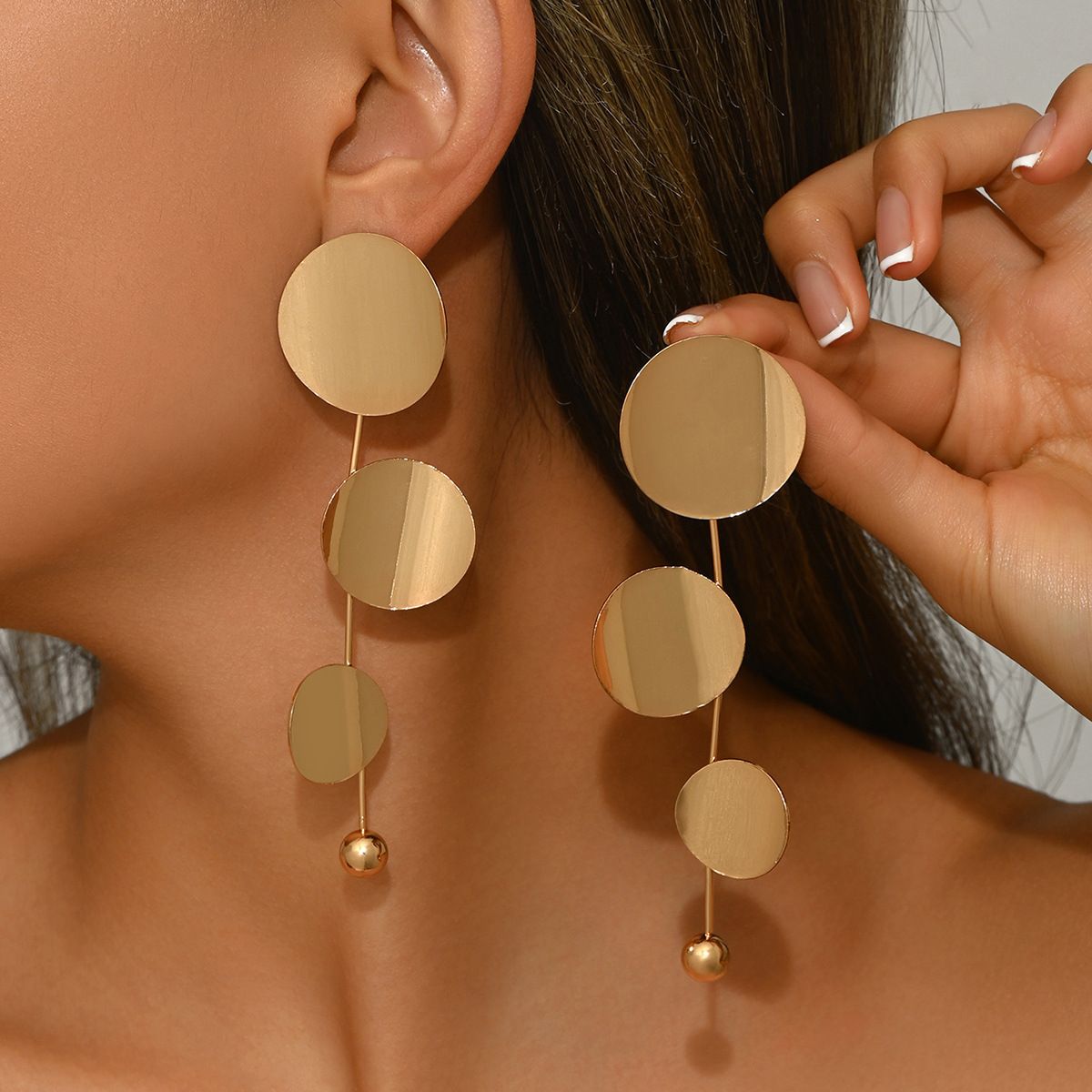 Women’s Jewelry Set Fashion Geometric Light Luxury Style Earrings For Women Irregular Design Earrings Niche Disc Design Earrings_ipsvogv.com