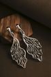 Brass Gold-Plated Light Luxury Metal Minimalist Hollow Leaf Niche Design Earrings For Women_ipsvogv.com