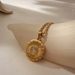 Vacuum Plated Devil Eye Necklace For Women Simple Commuter Round Eye Diamond Plated Necklace_ipsvogv.com