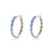 Twisted Rainbow Dopamine Earrings S925 Silver Full Of Colored Gemstones Earrings Light Luxury Simple_ipsvogv.com