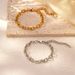 Stainless Steel Horseshoe Buckle For Men And Women, Fashionable Letter Oval Open Pig Nose Bracelet_ipsvogv.com