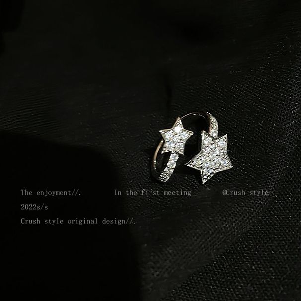 【 4280 People's Collection 】 Love, Cross Zircon Female Ins, Niche Design, Index Finger Ring, Light Luxury, Exquisite_ipsvogv.com