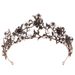 Bridal Hair Accessory WeddingFloral Set With Black Diamond Pearl Baroque Bridal Crown Wedding Birthday Headwear Headband Accessories_ipsvogv.com