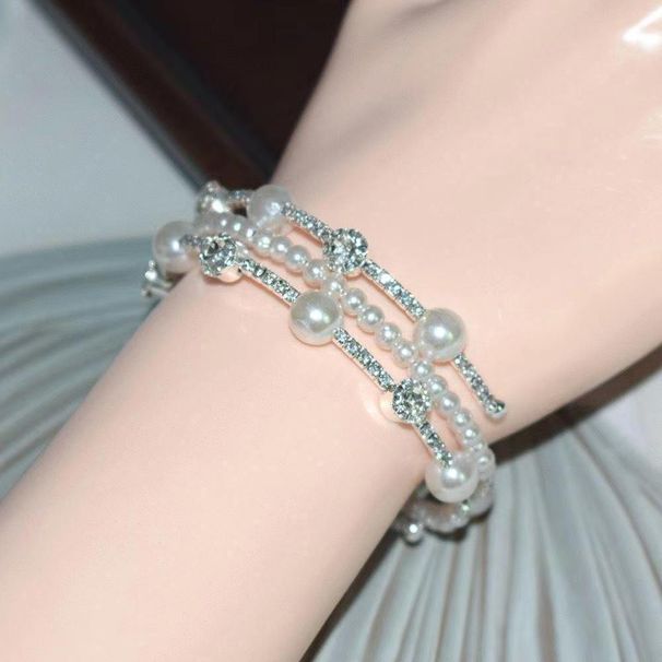 Double Layered Water Diamond Pearl For Women, Light Luxury, High-end Niche Design. The Bracelet Is Popular On The_ipsvogv.com