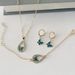 Summer New Classic Fashion Butterfly Necklace Bracelet Earrings Personalized All-match Multi-color Drop Oil and Diamond Jewelry_ipsvogv.com