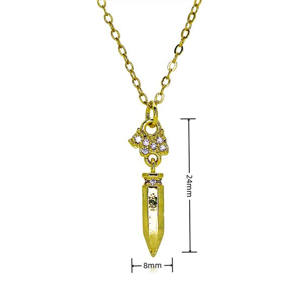 New Cartoon Poodle Pet Dog Copper Gold Plated O Shaped Chain Simple Design Copper Inlaid Zirconium Trend Necklace_ipsvogv.com