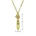 New Cartoon Poodle Pet Dog Copper Gold Plated O Shaped Chain Simple Design Copper Inlaid Zirconium Trend Necklace_ipsvogv.com