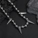 Sweet Cool Exaggerated Round Bead Chain Cone Rivet Clavicle Chain Collar Necklace Men's and Women's Accessories High end_ipsvogv.com
