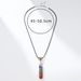 New Colorful Stone Necklace Simple Natural Stone Pendant Chain Unisex All Match Necklace_ipsvogv.com