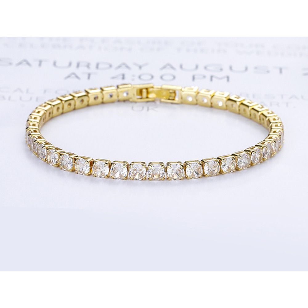 Stacked Wind Japanese Korean 4mm Zircon Set Tennis Bracelet East Gate Dia Men's And Women's Chain Jewelry_ipsvogv.com