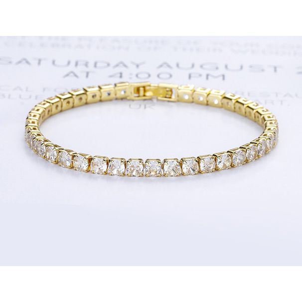 Stacked Wind Japanese Korean 4mm Zircon Set Tennis Bracelet East Gate Dia Men's And Women's Chain Jewelry_ipsvogv.com