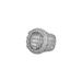 Retro Geometric Hip Hop Ring – Cubic Zirconia Halo Men's/Women's Statement Jewelry, Vintage Disc Design, Prong Set Stones, Gold/Silver (Sizes 7-11)_ipsvogv.com