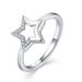 Zircon Five Pointed Ring Necklace Earrings Three Piece Set S Sier Star Fashion Jewelry_ipsvogv.com